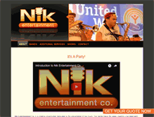 Tablet Screenshot of nikentertainment.com